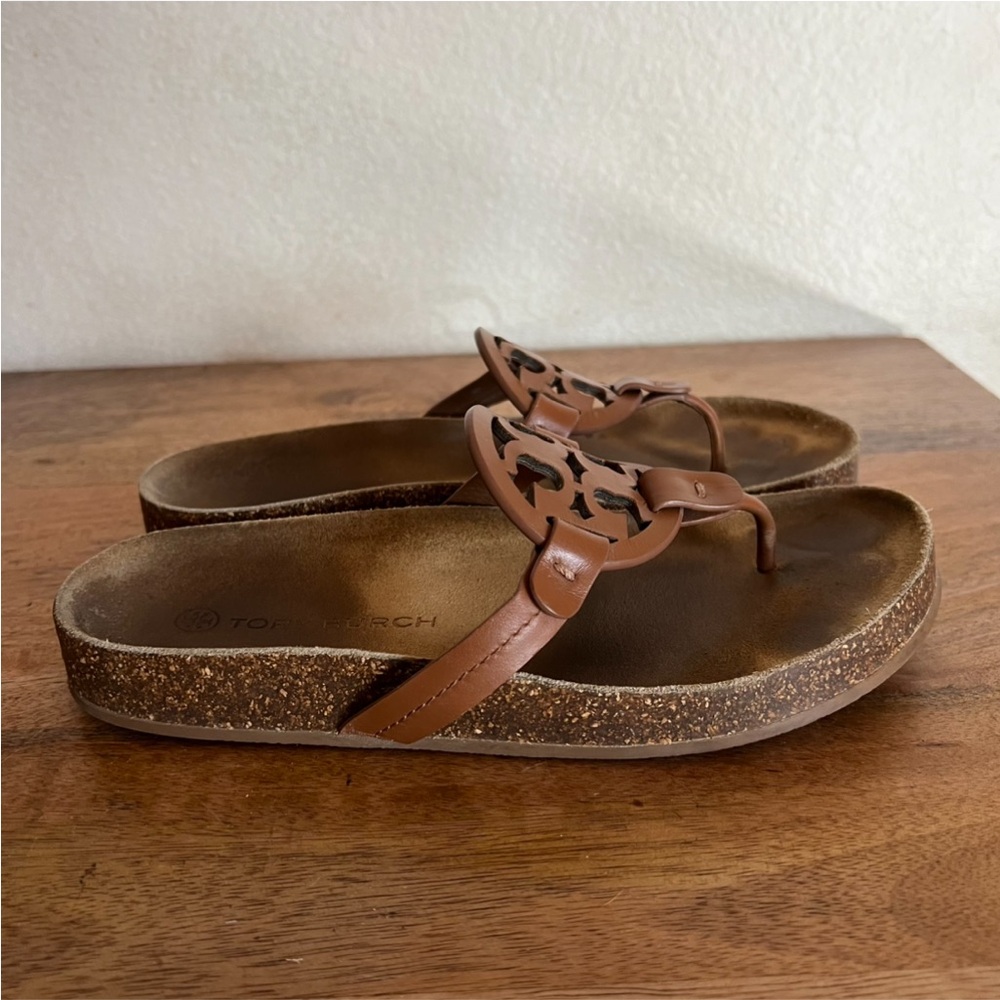 Tory Burch MILLER CLOUD CALF
LEATHER / CORK COLOR CLASSIC CUOIO / NATURAL Size 8 - Picture 2 of 12